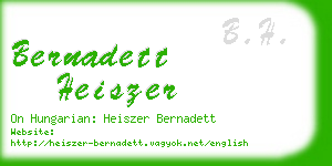 bernadett heiszer business card